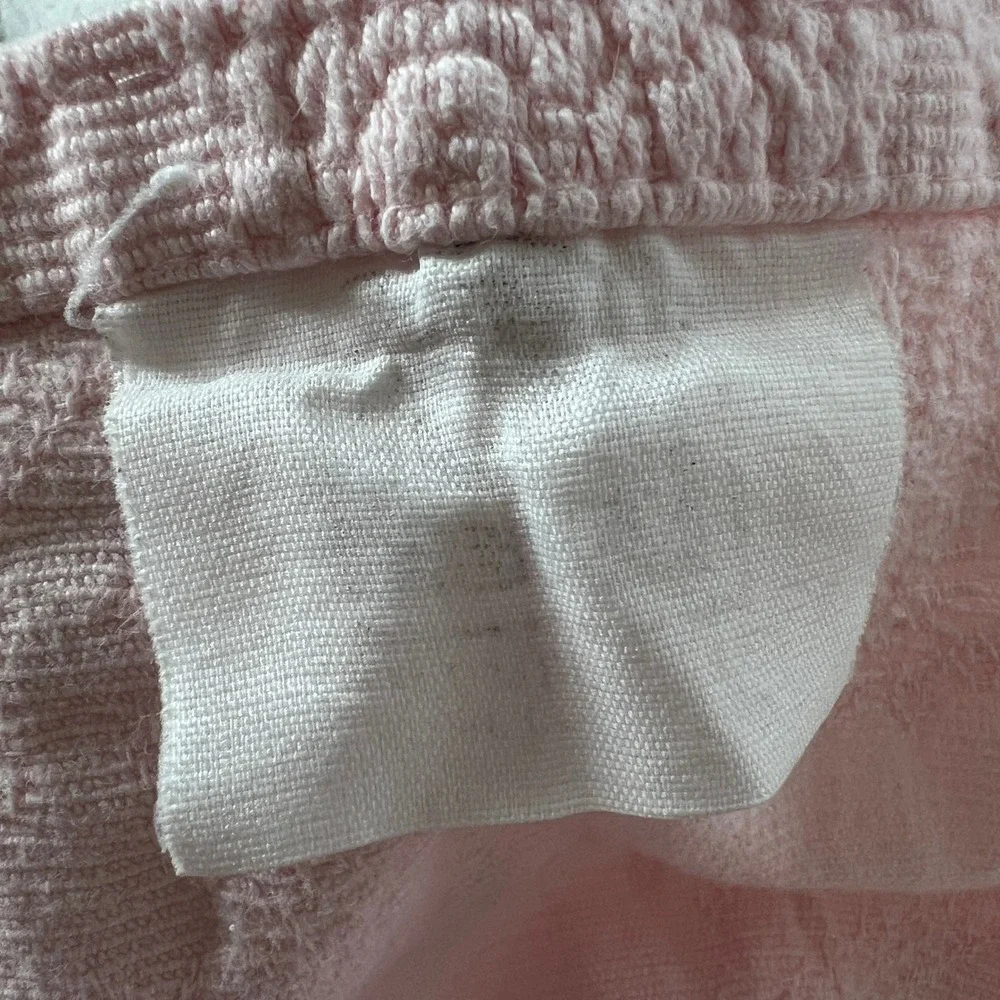 Columbine Cody Portugal Woven Bedspread & 2 Shams Pink Cotton‎ Floral Jacquard